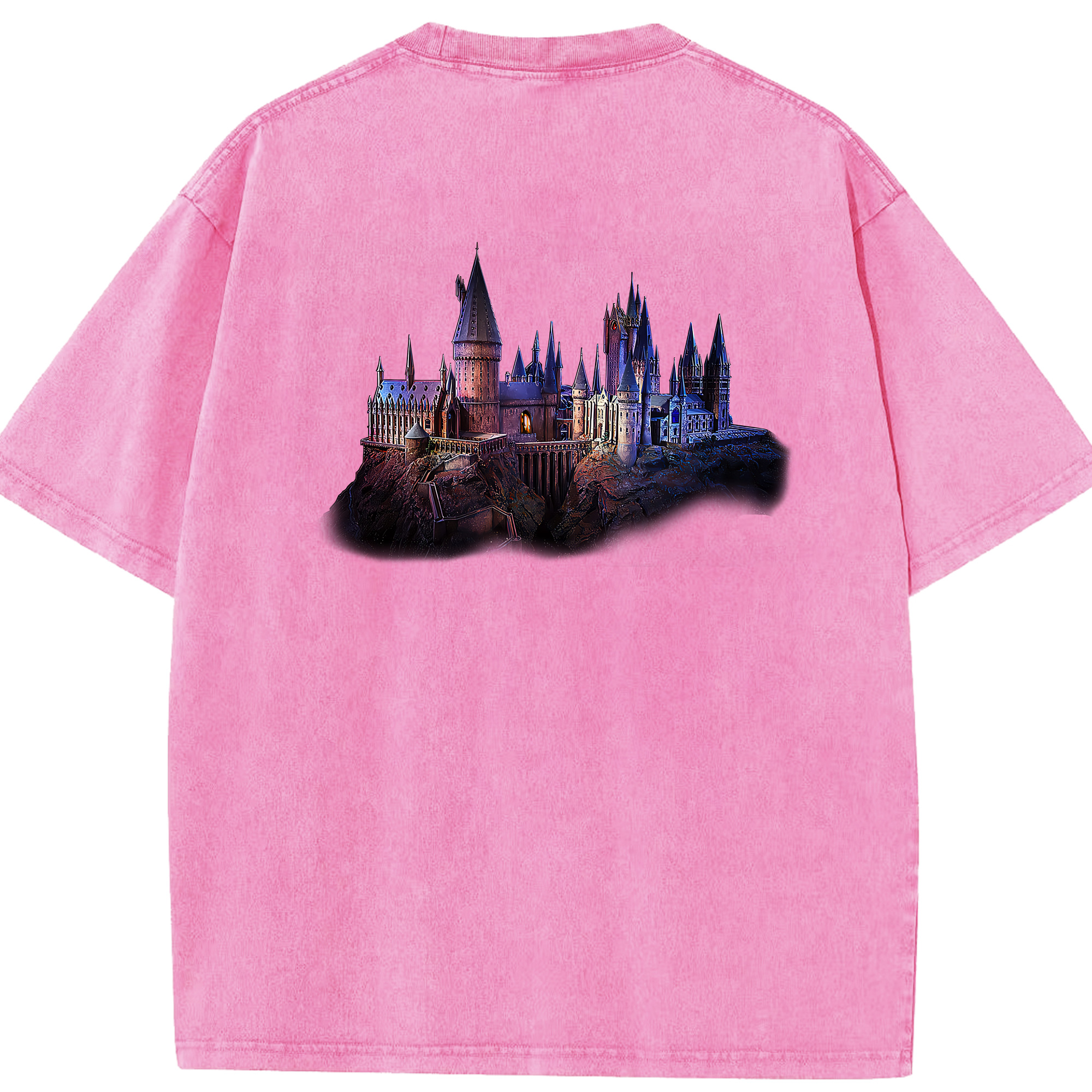 （画像用） Harry Potter ハリー・ポッターシリーズ 綿100% ヴィンテージ風 半袖Tシャツ（背面プリント）